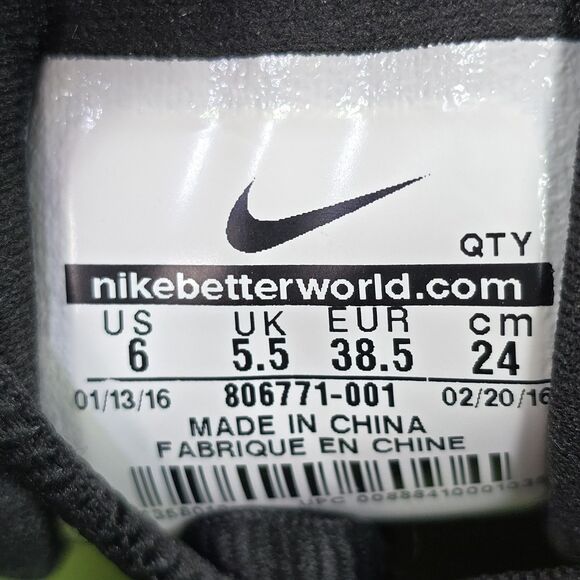 Nike Air Max 2016 Men's Size 6 Women's Size 7.5 Black Running Shoes (806771-001) - Picture 8 of 9